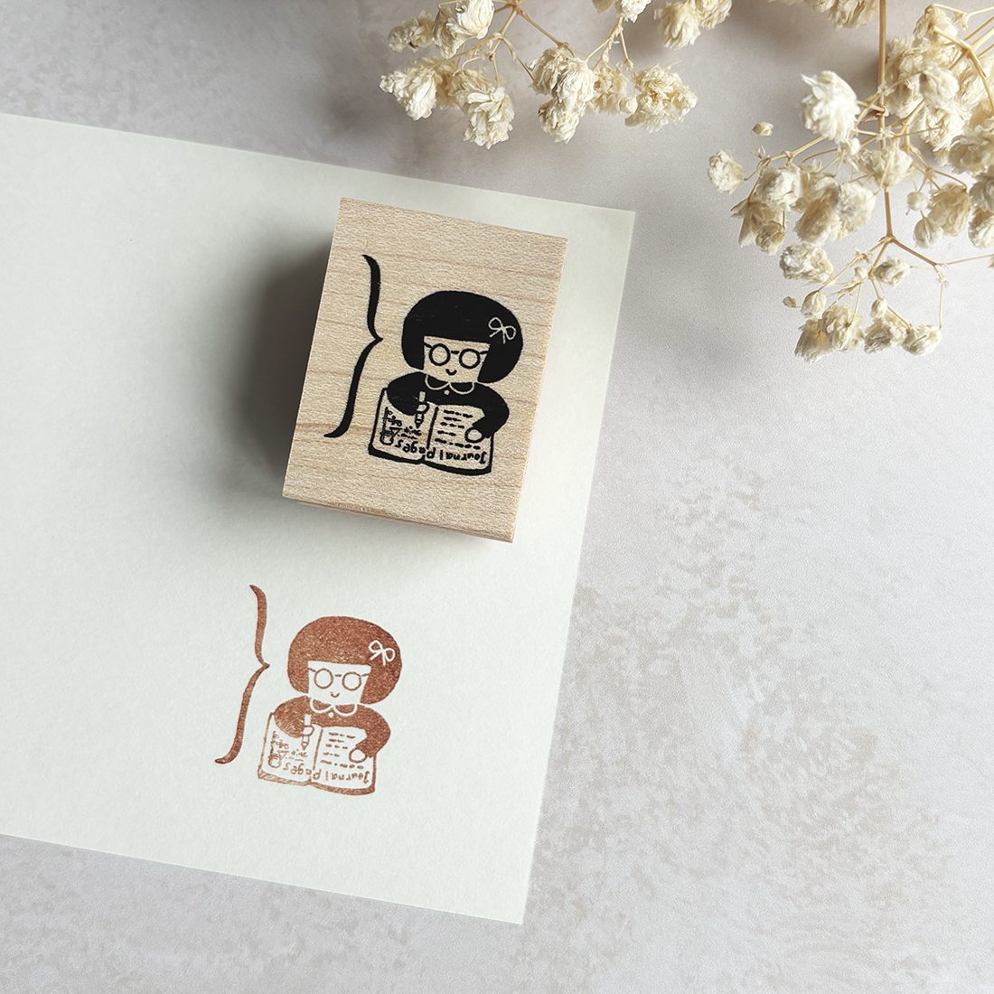 Hankodori Rubber Stamp - Diary Girl