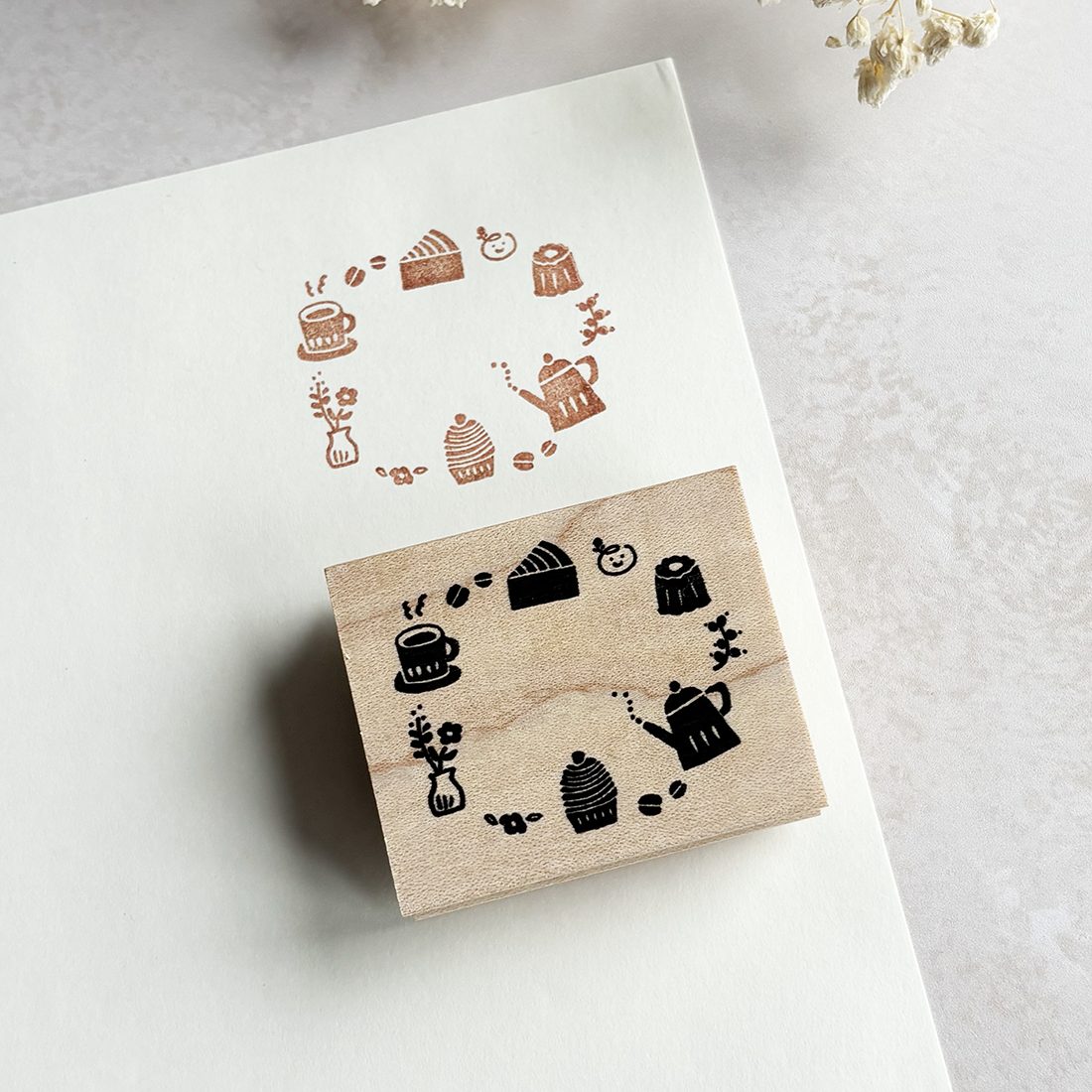Hankodori Rubber Stamp - Tea Time