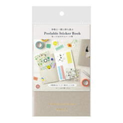 Midori Sticker Book With Pocket - Grey