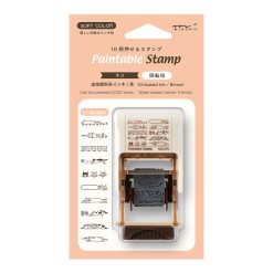 Midori Paintable Rotating Stamp Brown Ink - Cat