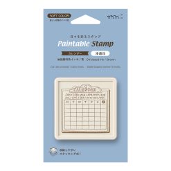 Midori Paintable Stamp Brown Ink - Calendar