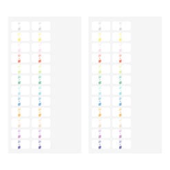 Midori Index Label Chiratto Number Colour