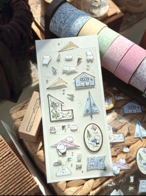 Mewmewbeam Sticker Sheet - Paper Airplane