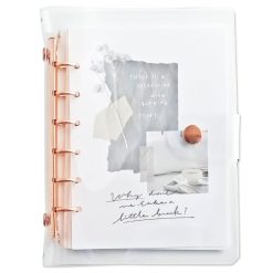 Mind Wave Bine A6 Clear Ring Binder - Rose Pink