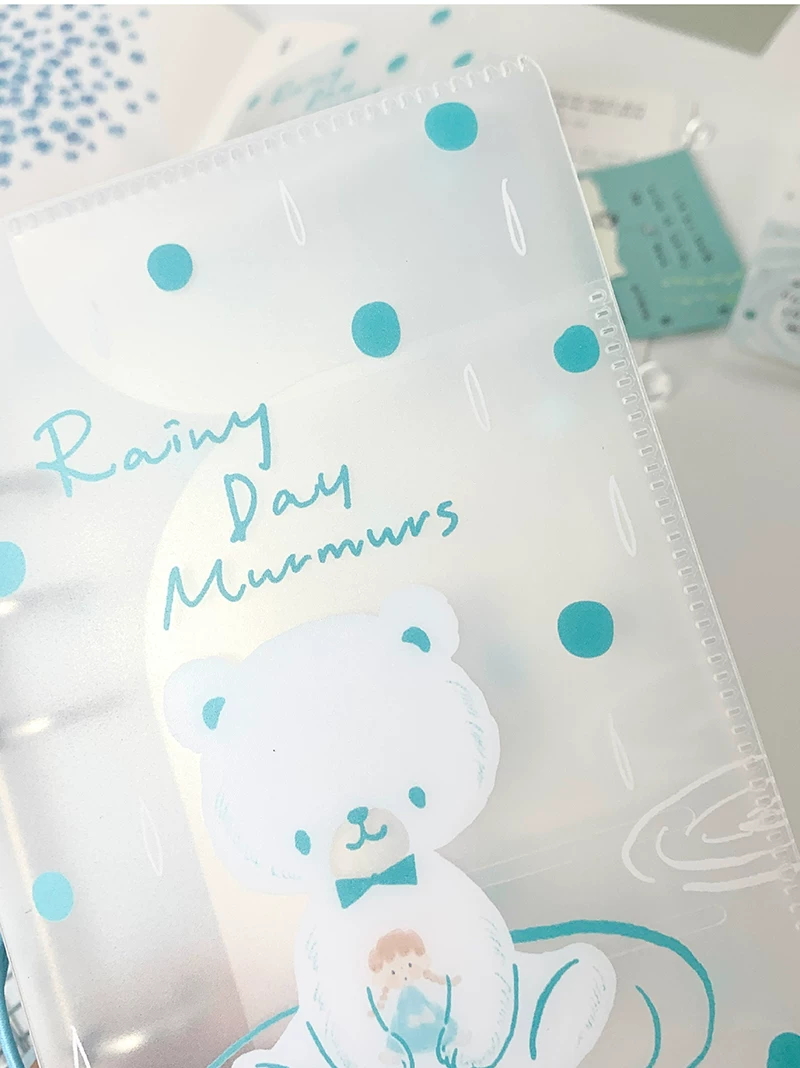 Molinta PP Ring Binder Cover - Rainy Day Bear (M5)