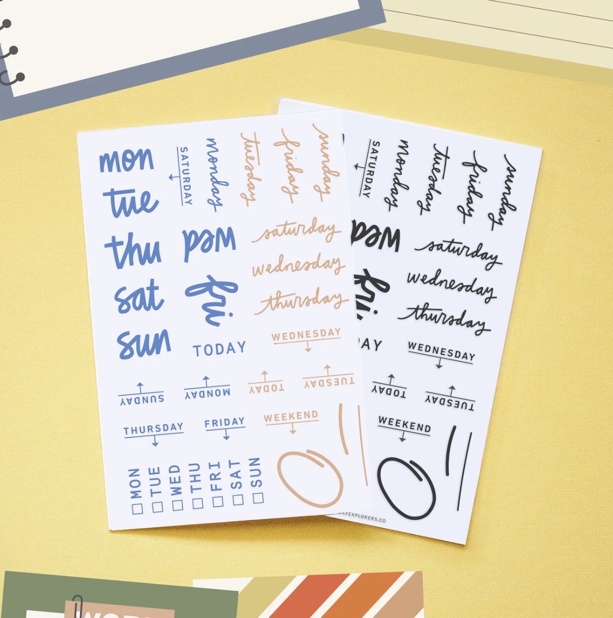 Everyday Explorers Co. Clear Stamp Set - Day by Day Mini