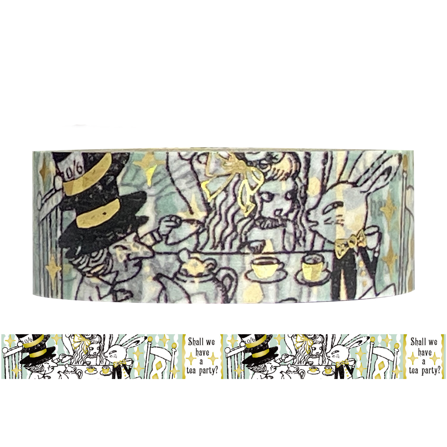 Shinzi Katoh Alice in Wonderland Washi Tape - Tea Party
