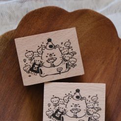 Eileen Tai Rubber Stamp - Flower Bear & Girl - Image 3