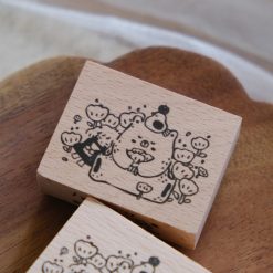 Eileen Tai Rubber Stamp - Flower Bear & Girl - Image 2