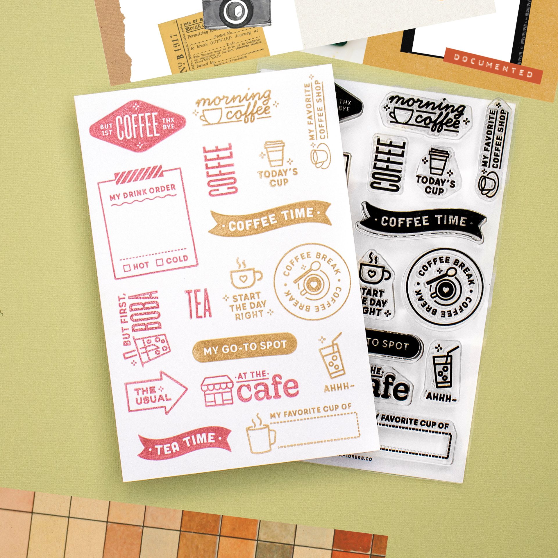 Everyday Explorers Co. Clear Stamp Set – At The Cafe