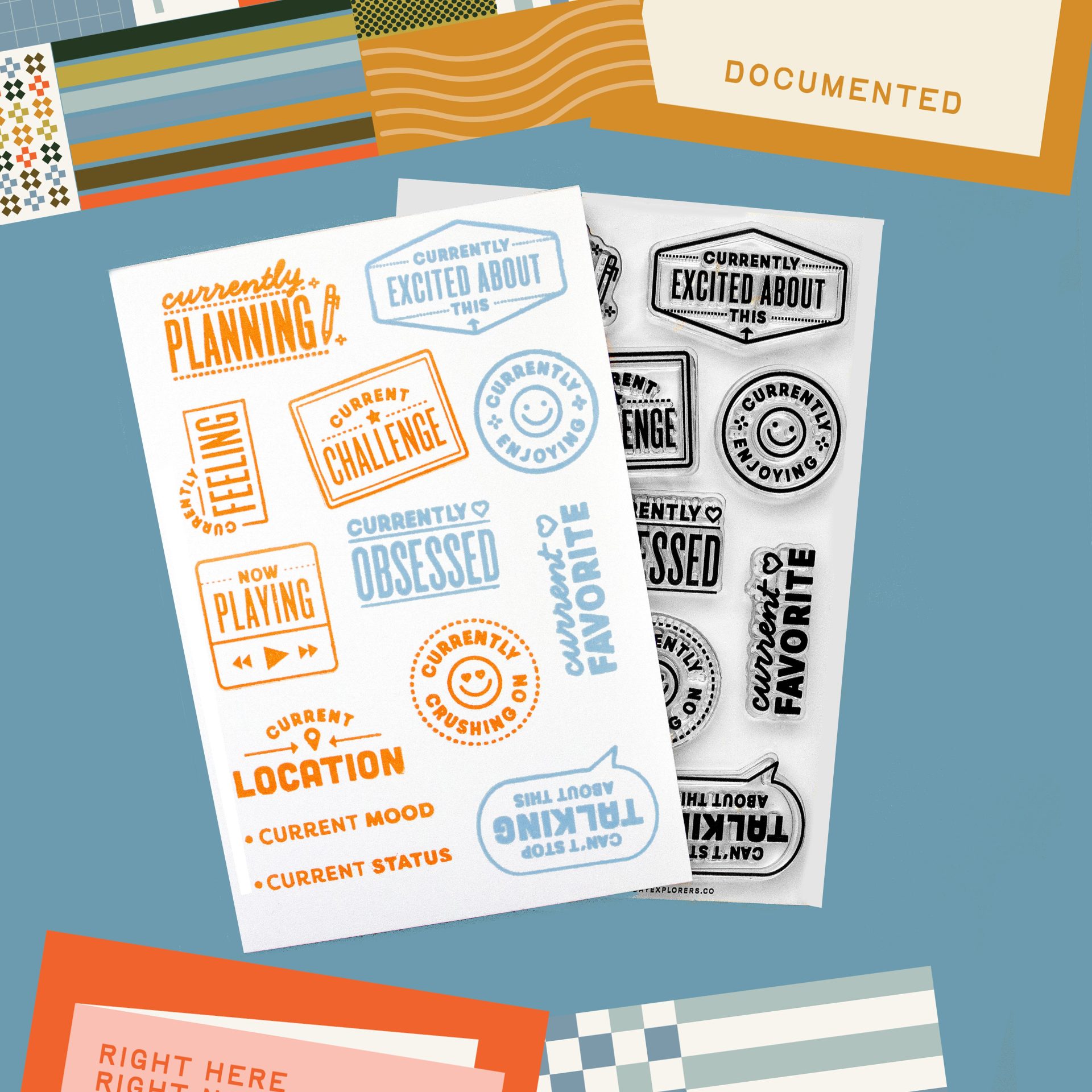 Everyday Explorers Co. Clear Stamp Set – More Currently Seals