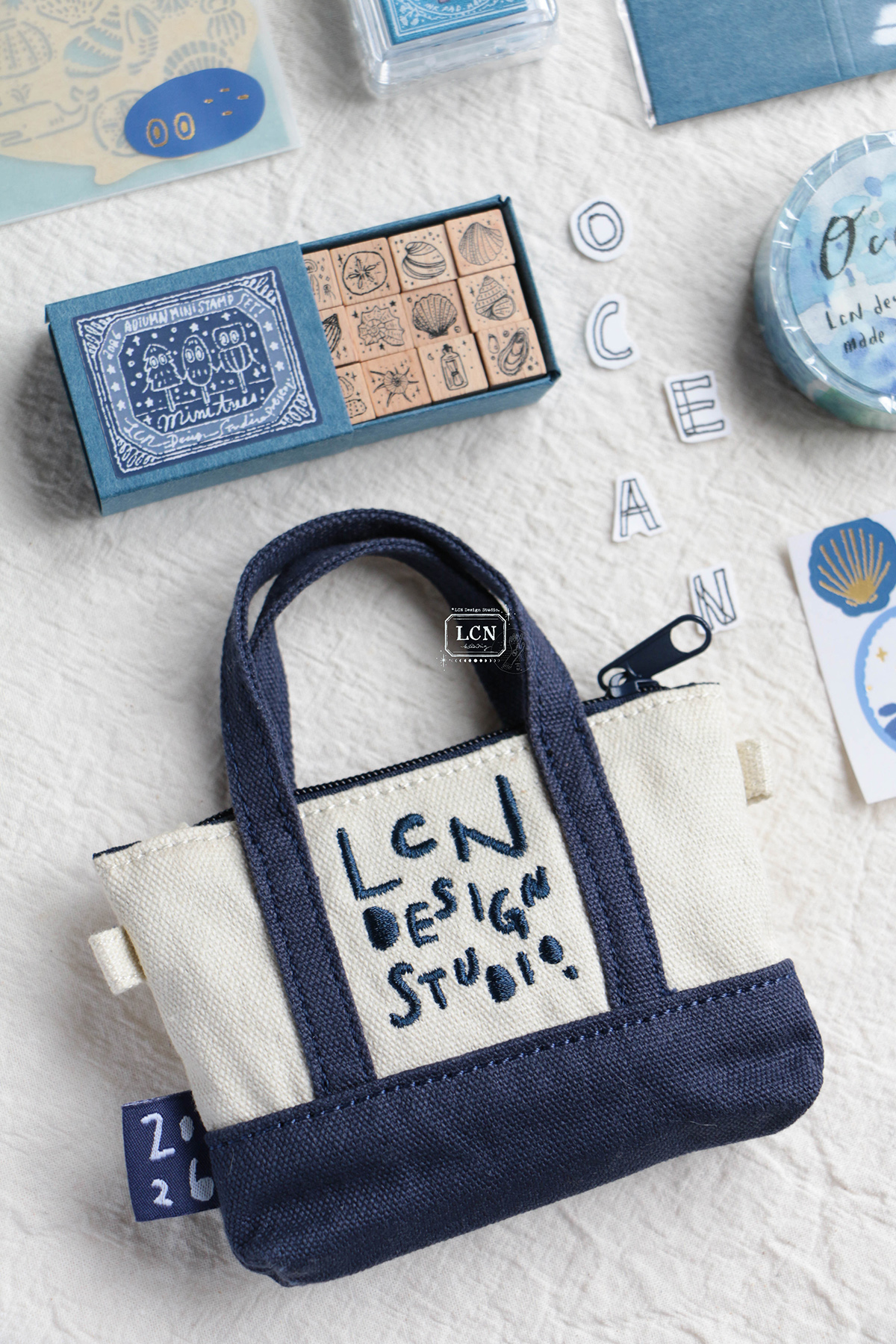 Lin Chia Ning 2026 Mini Tote Stationery Set – Big Ocean — gallery