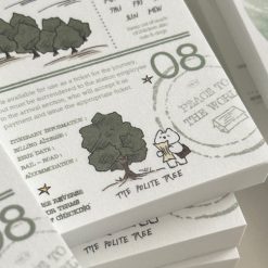 Mewmewbeam Memo Pad - World Map 018 Travelers Ticket - gallery