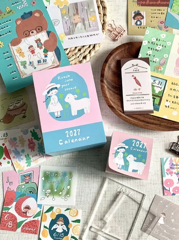 Molinta 2027 365 Days Mini Calendar with Acrylic Stand