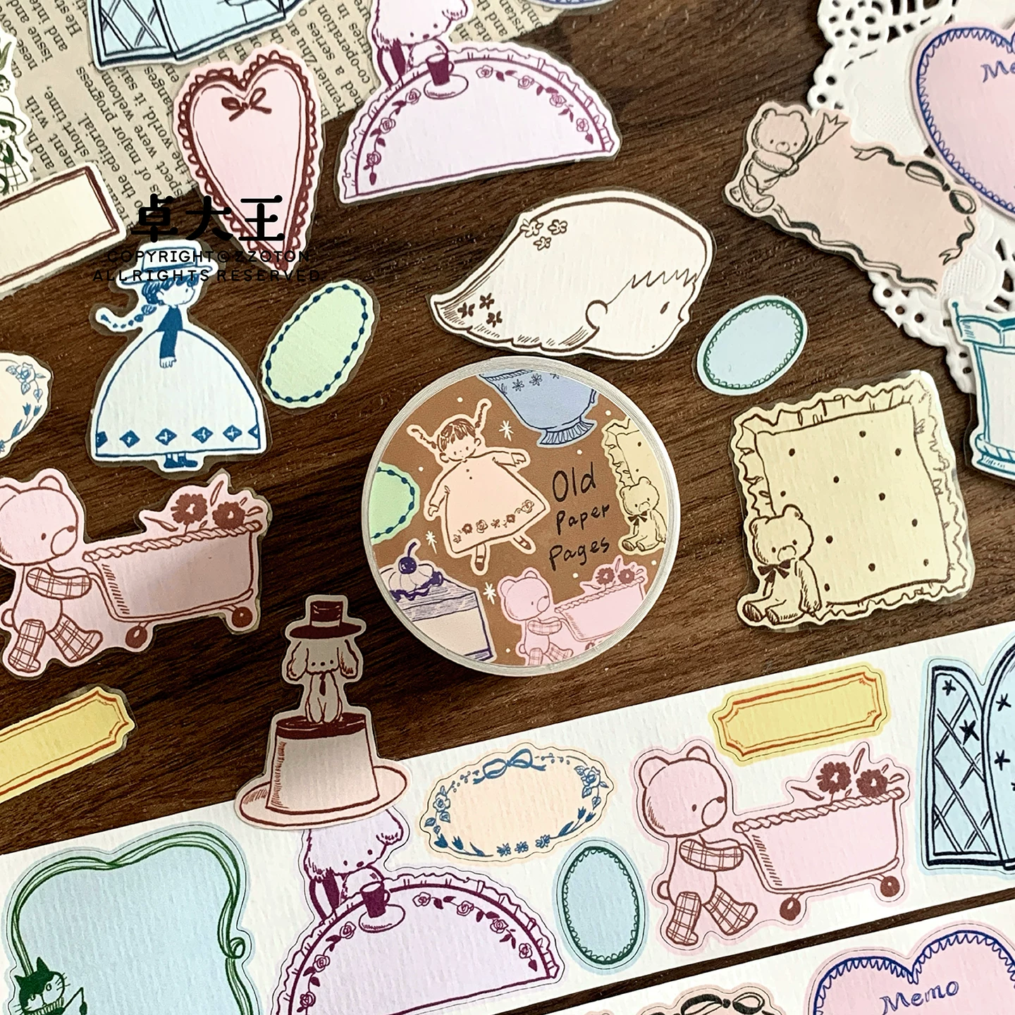 Molinta Kiss-cut Tape – Old Paper Pages