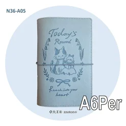 Molinta Ring Binder – Grey-Blue Cat (Personal Size)